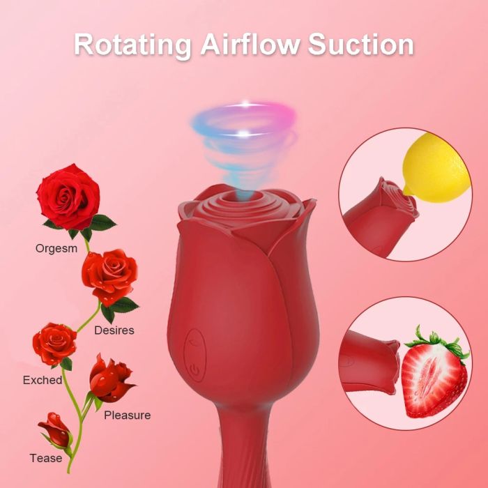 Rose Design Sex Toy For Women , Sucking Vibrator Clitoris Sucker Nipple  Stimulator